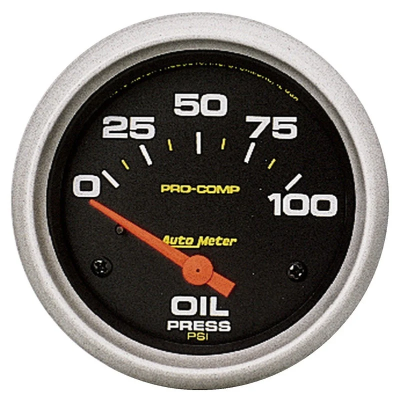 2-5/8" OIL PRESSURE, 0-100 PSI, AIR-CORE, PRO-COMP