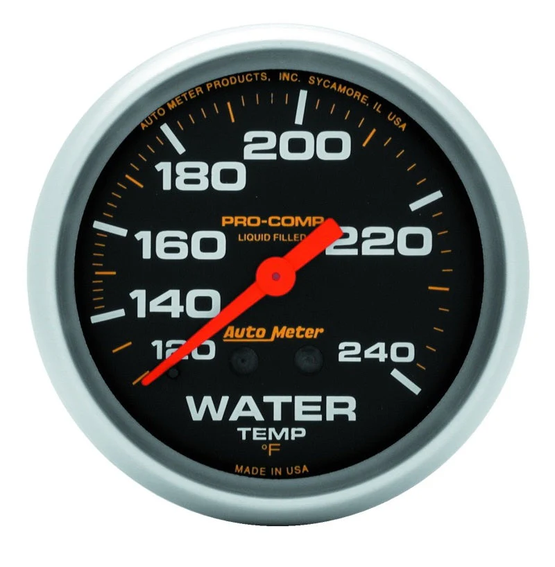 2-5/8" WATER TEMPERATURE, 120-240 °F, 12 FT., MECHANICAL, LIQUID FILLED, PRO-COMP