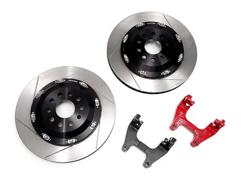 NEUSPEED 2-Piece Floating Brake Rotors Upgrade Kit | Rear 350mm Slotted • MQB