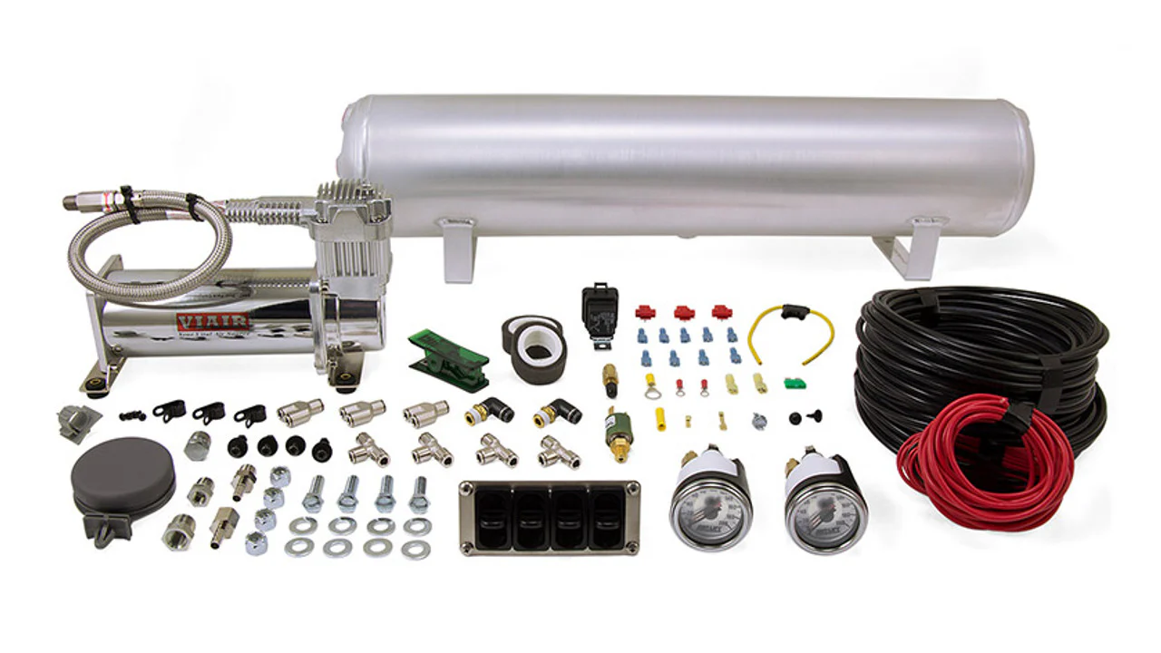 Air Lift Performance 4-Way Manual Control System (1/4" Air Lines, 4 Gallon Tank, VIAIR 444 Compressor)