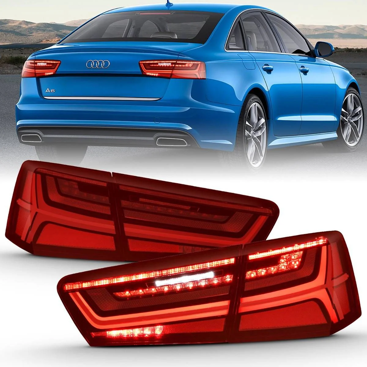 ANZO Audi A6/S6 (C7) LED Tail Lights w/ Sequential Turn Signals