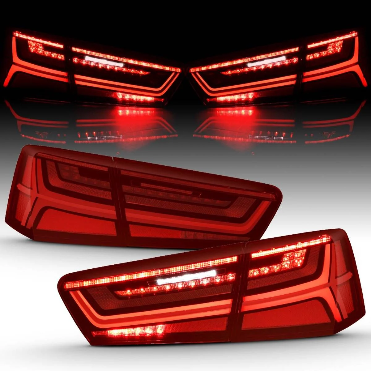 ANZO Audi A6/S6 (C7) LED Tail Lights w/ Sequential Turn Signals - Image 2
