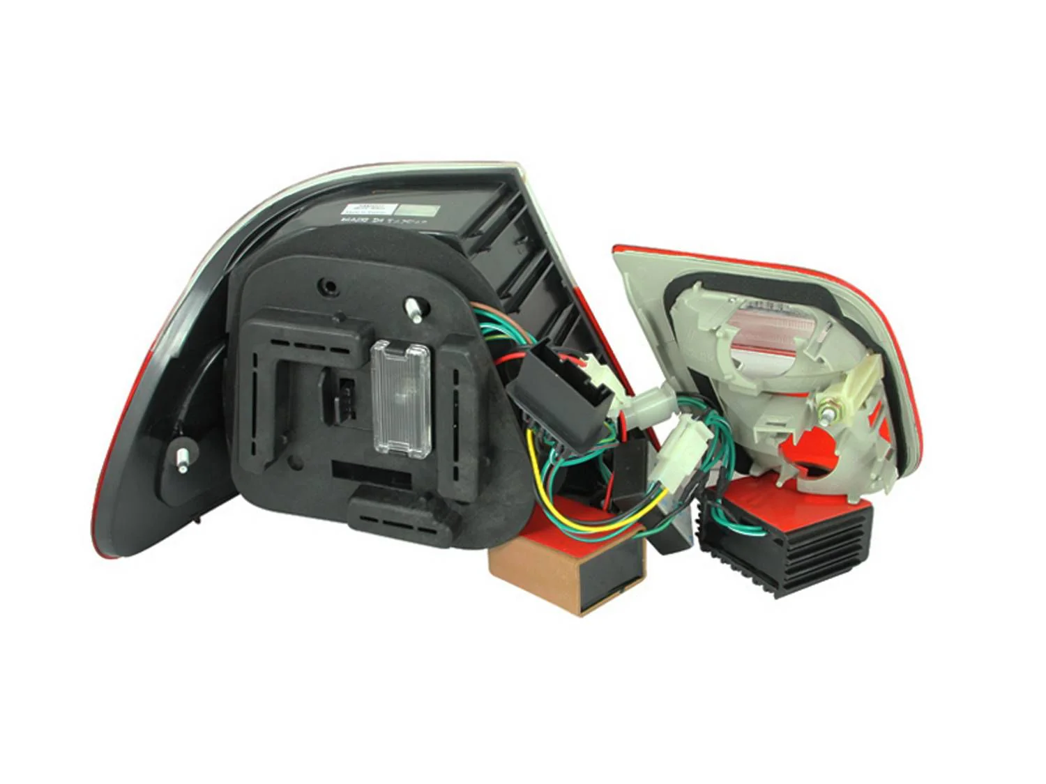 ANZO BMW E46 3-Series 2-Door LED Taillights Red/Clear - Image 2