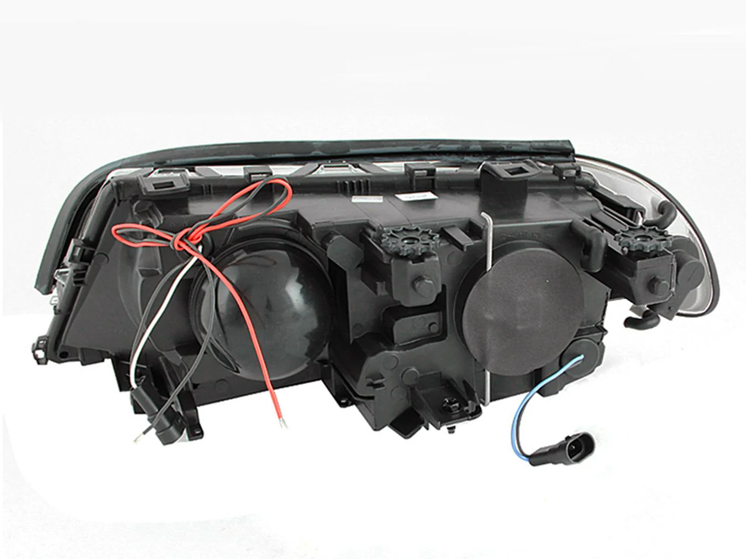 ANZO BMW E46 3-Series 2-Door Projector Headlights w/ LED Halo - Chrome - Image 2