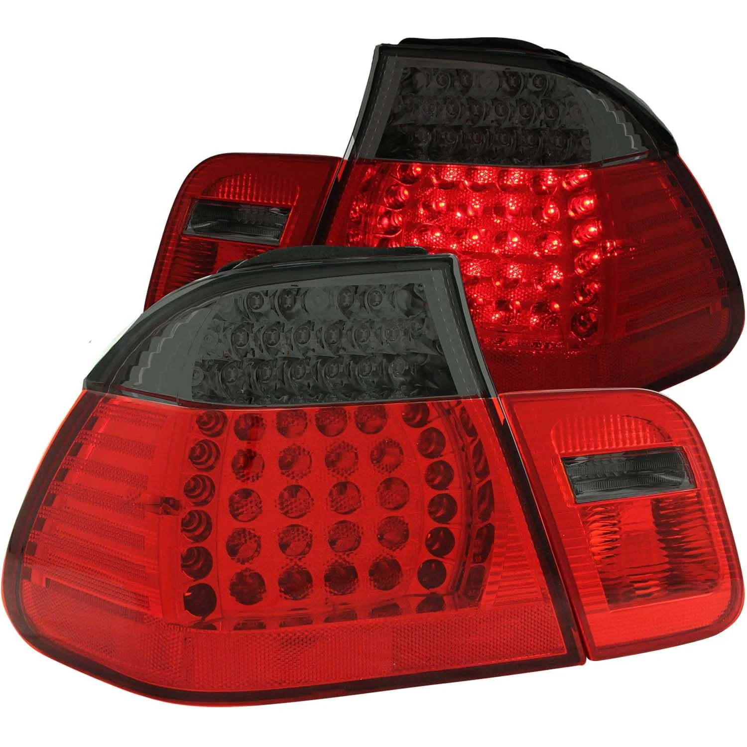 ANZO BMW E46 3-Series (99-01) 4-Door LED Taillights Red/Smoked