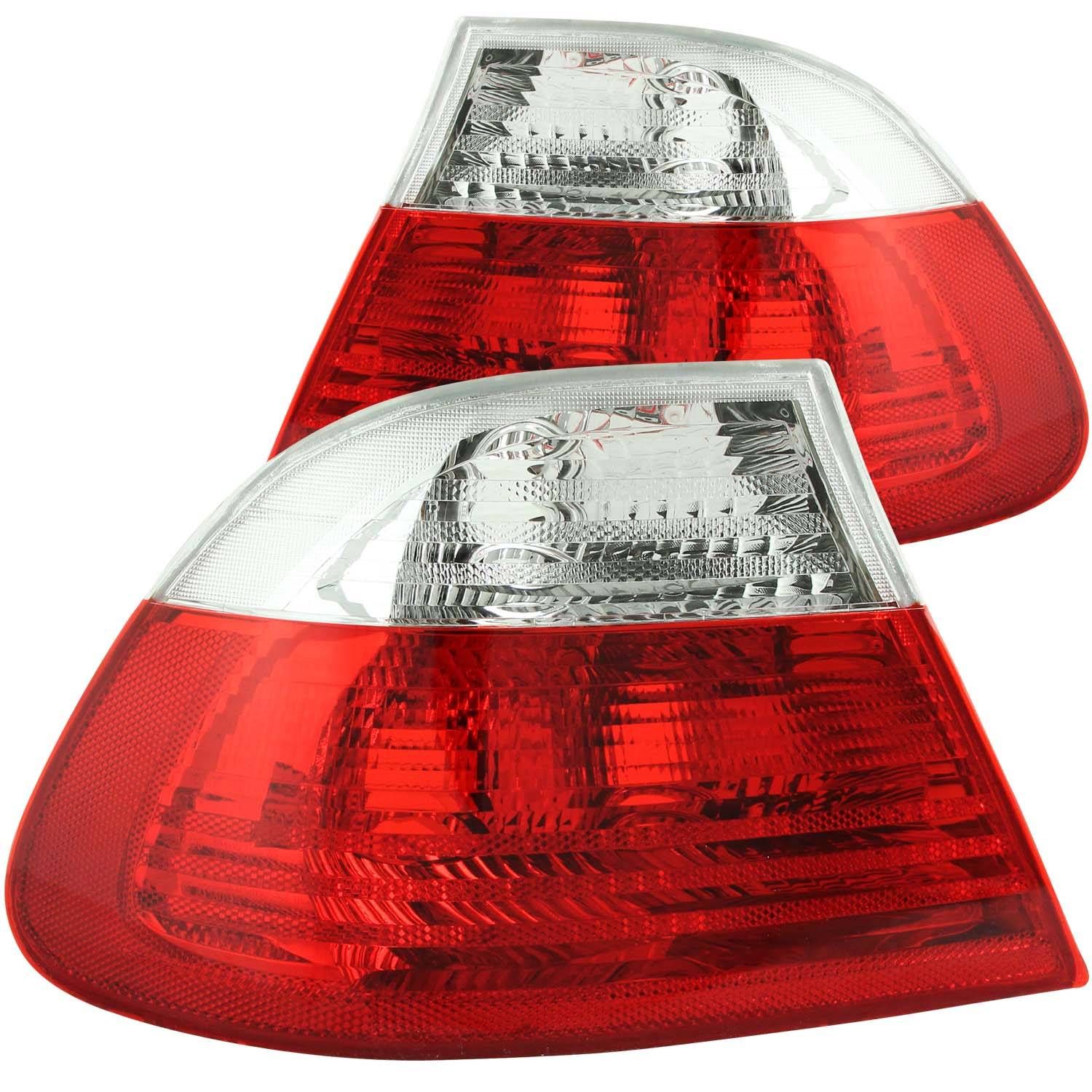 ANZO BMW E46 3-Series Coupe Outer Taillights Red/Clear