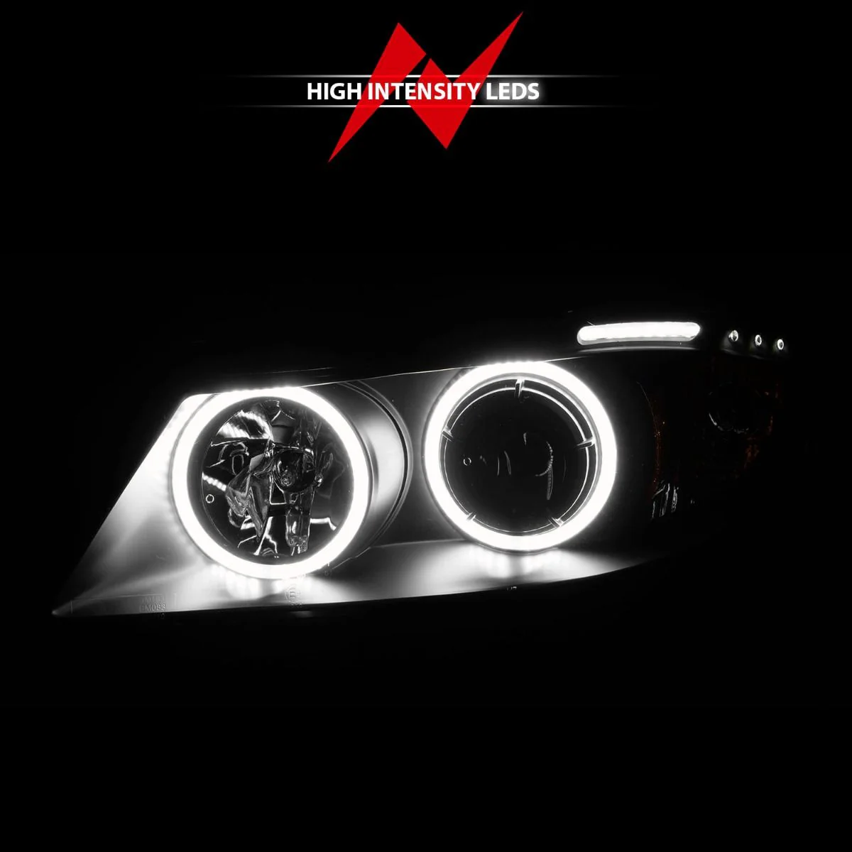ANZO BMW E90 3-Series Projector Headlights w/ LED Halo - Image 6