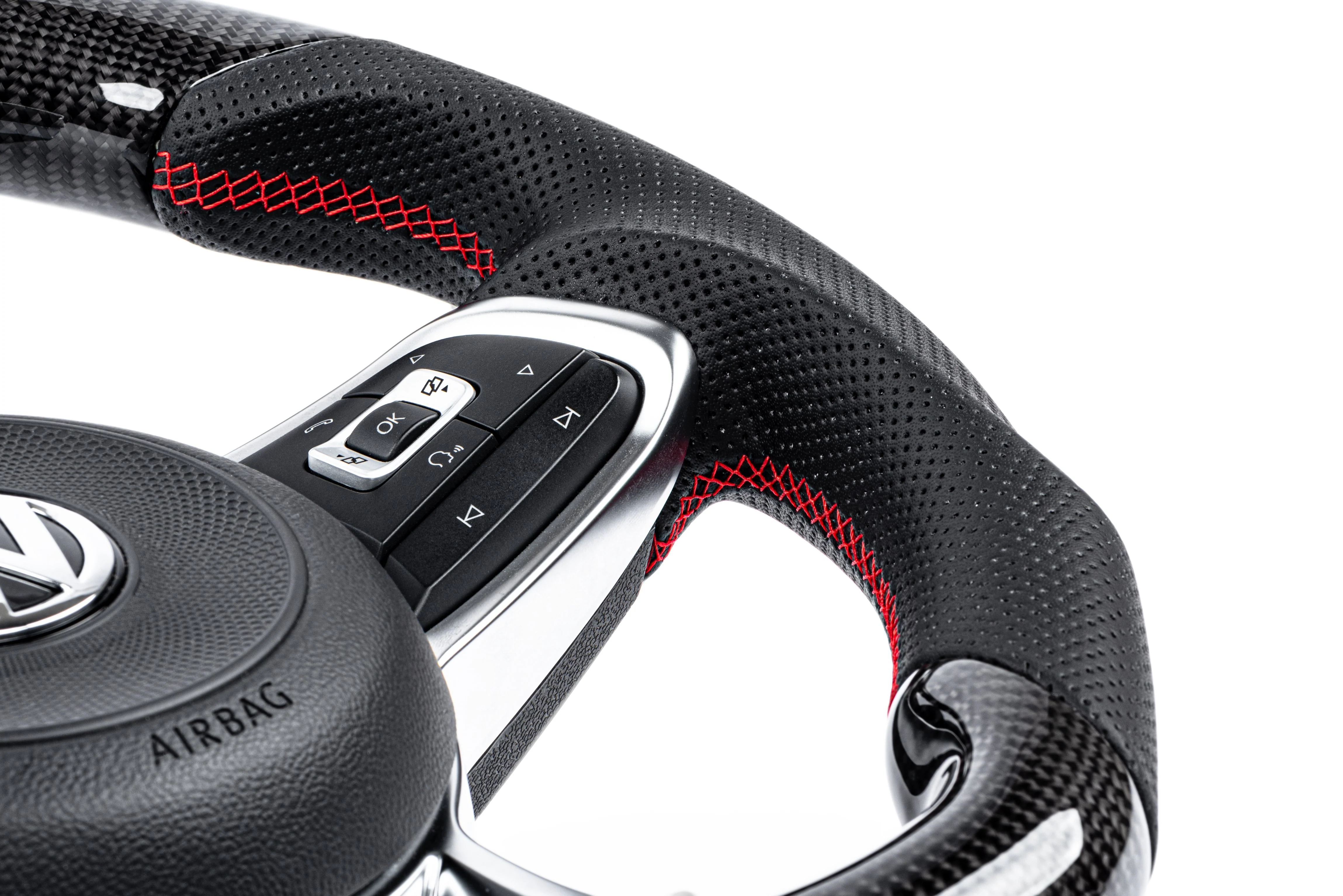 APR STEERING WHEEL - CARBON FIBER & PERFORATED LEATHER - MK7 GTI/GLI - Image 5