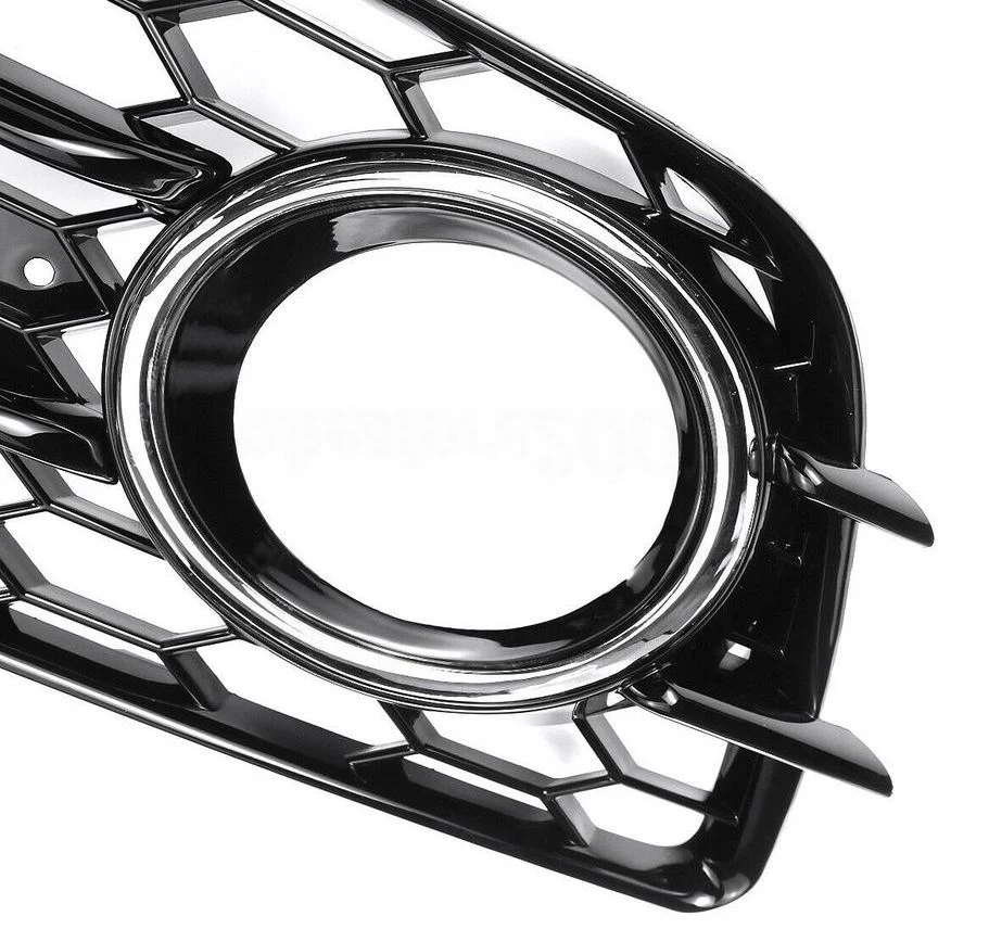 Audi B8 A4 S-Line/S4 - RS4-Replica Fog Light Grilles Chrome Ring - Image 2