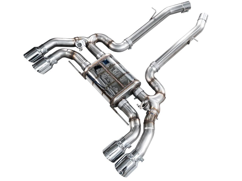 AWE SwitchPath™ Axle-back Exhaust for BMW F97 X3M AWD - Chrome Silver Tips