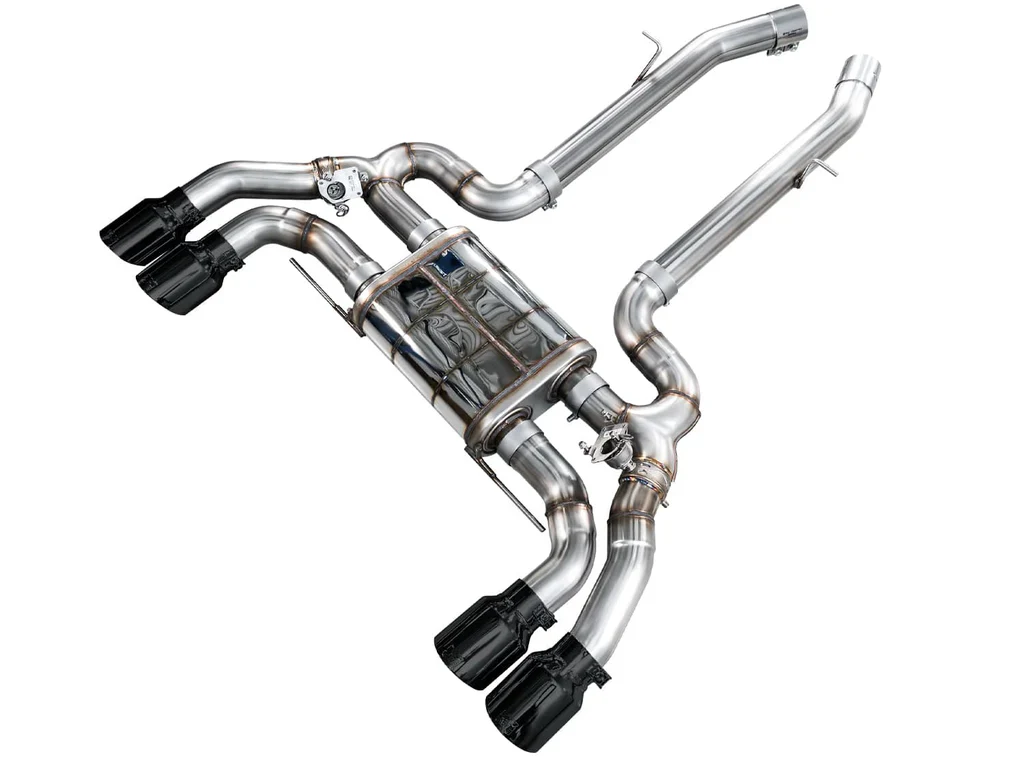 AWE SwitchPath™ Axle-back Exhaust for BMW F97 X3M AWD - Diamond Black Tips