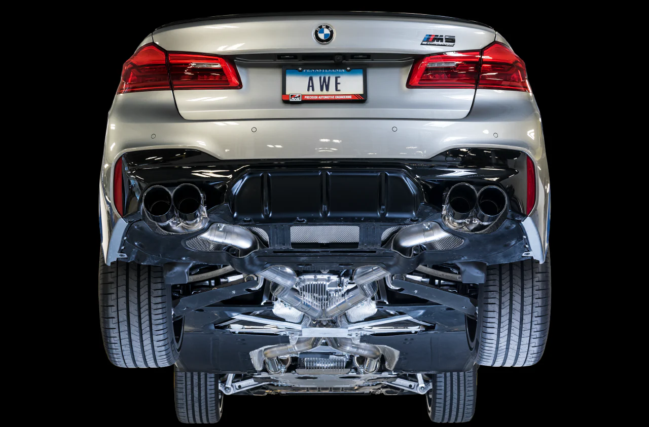 AWE SwitchPath™ Catback Exhaust for BMW F90 M5 - Chrome Silver Tips - Image 4