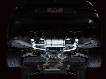 AWE SwitchPath™ Catback Exhaust for BMW G8x M3/M4 - Diamond Black Tips - Image 2