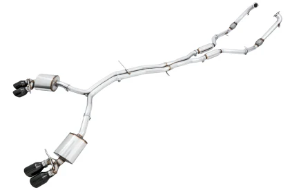 AWE SwitchPath™ Exhaust (Non-Resonated) for Audi B9 S4 - Diamond Black Tips