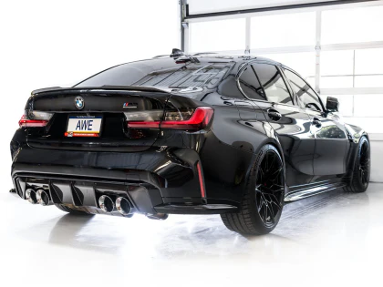 AWE SwitchPath™ Catback Exhaust for BMW G8x M3/M4 - Chrome Silver Tips - Image 2