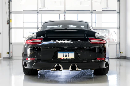 AWE SwitchPath™ Exhaust for Porsche 991.2 Carrera / S (PSE Only) - Chrome Silver Tips - Image 3