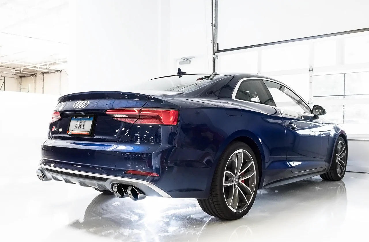 AWE Touring Edition Exhaust for Audi B9 S4 - Chrome Silver 102mm Tips - Image 2