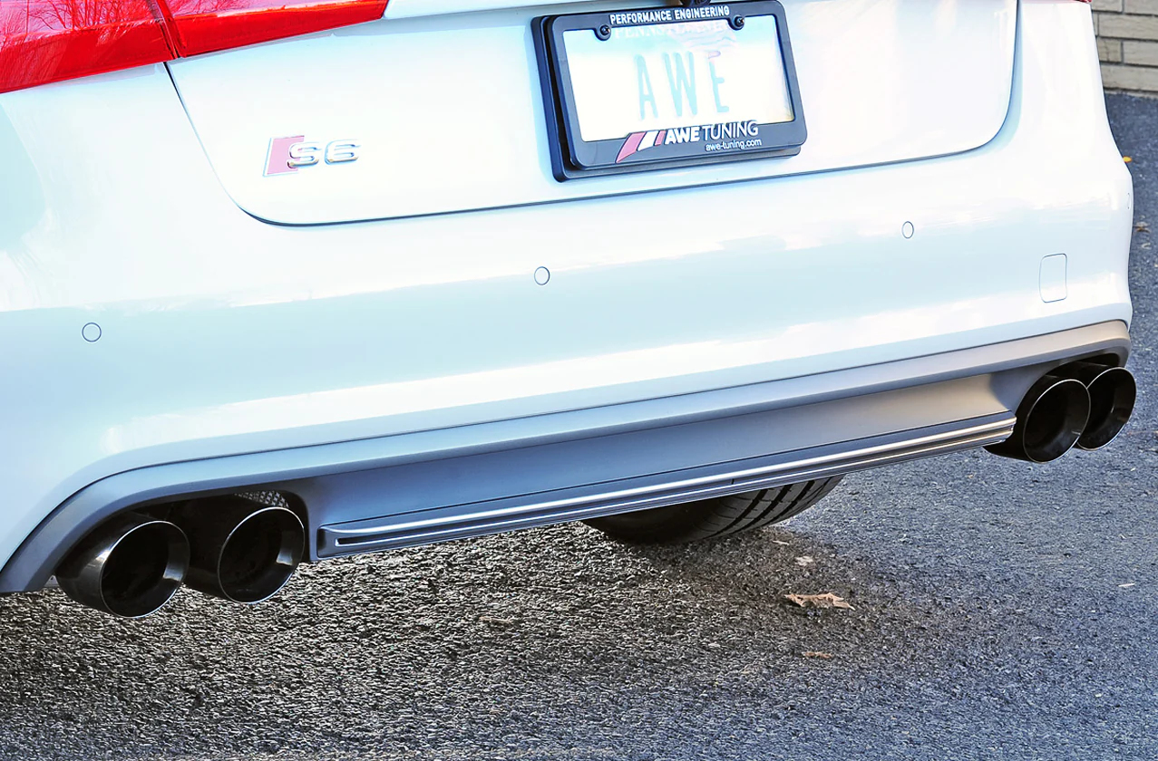 AWE Touring Edition Exhaust for Audi C7 S6 4.0T - Diamond Black Tips - Image 2