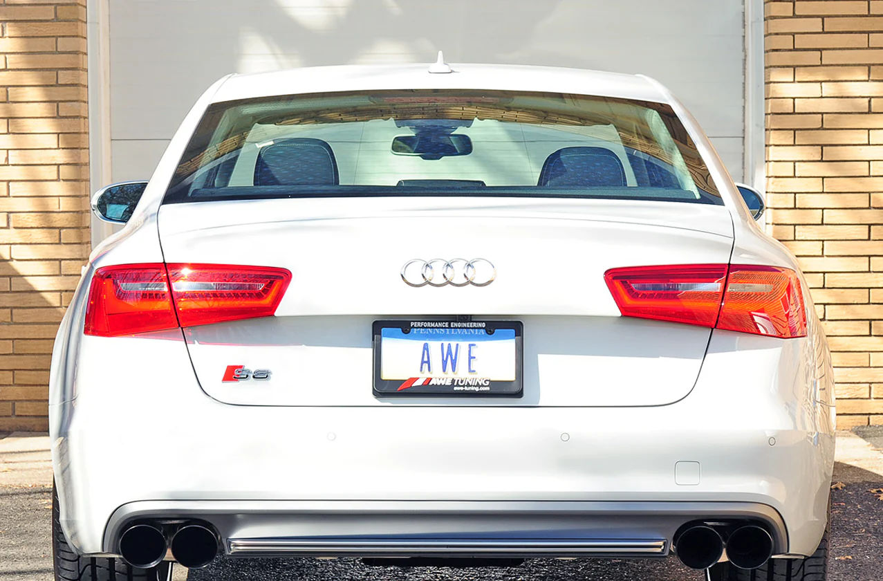 AWE Touring Edition Exhaust for Audi C7 S6 4.0T - Diamond Black Tips - Image 3
