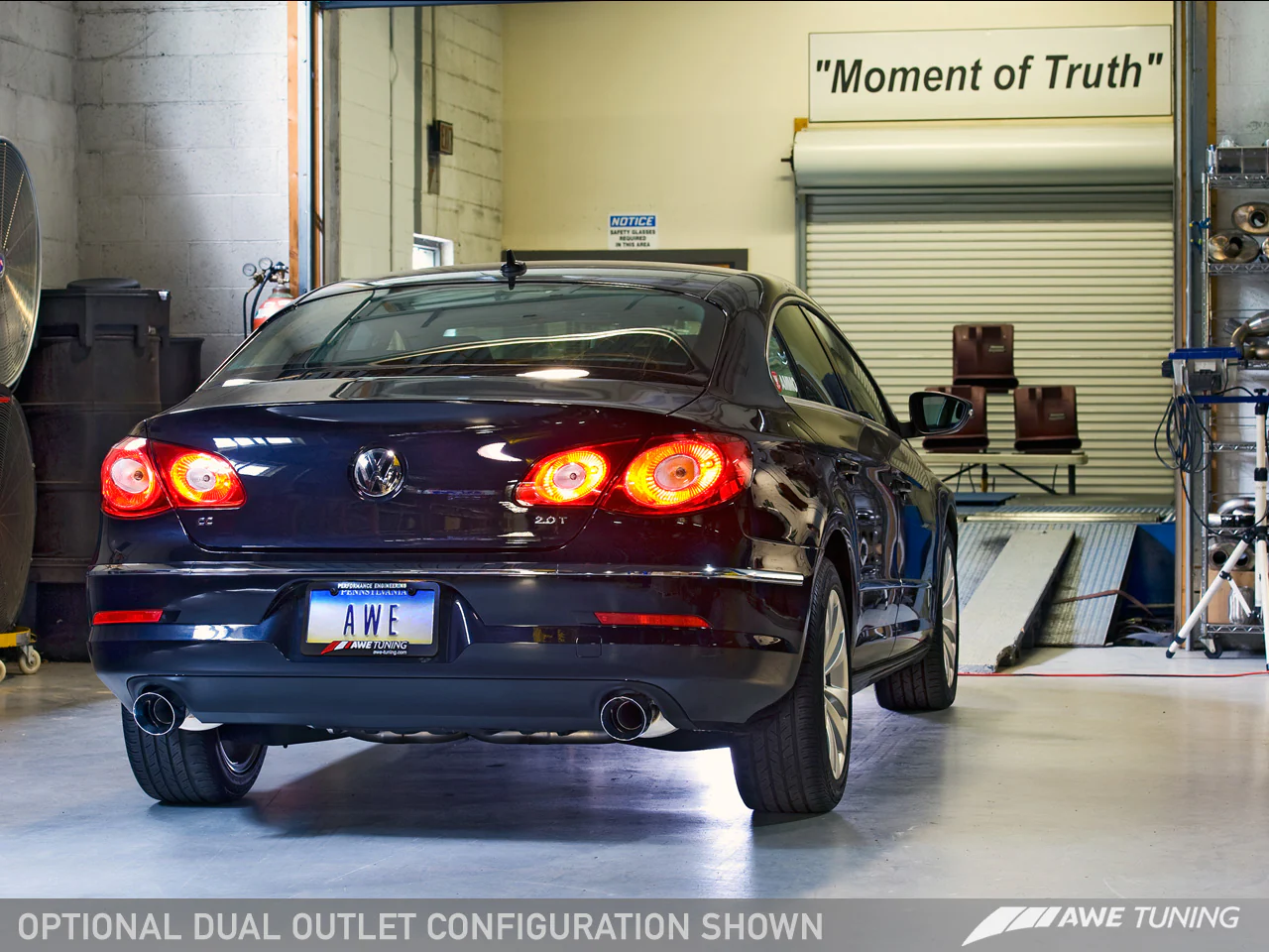 AWE Touring Edition Exhaust for VW CC 2.0T - Dual Outlet - Chrome Silver Tips - Image 2