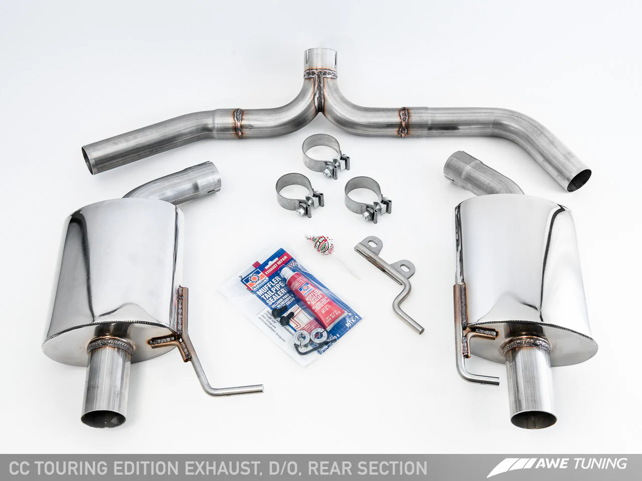 AWE Touring Edition Exhaust for VW CC 2.0T - Dual Outlet - Chrome Silver Tips - Image 5