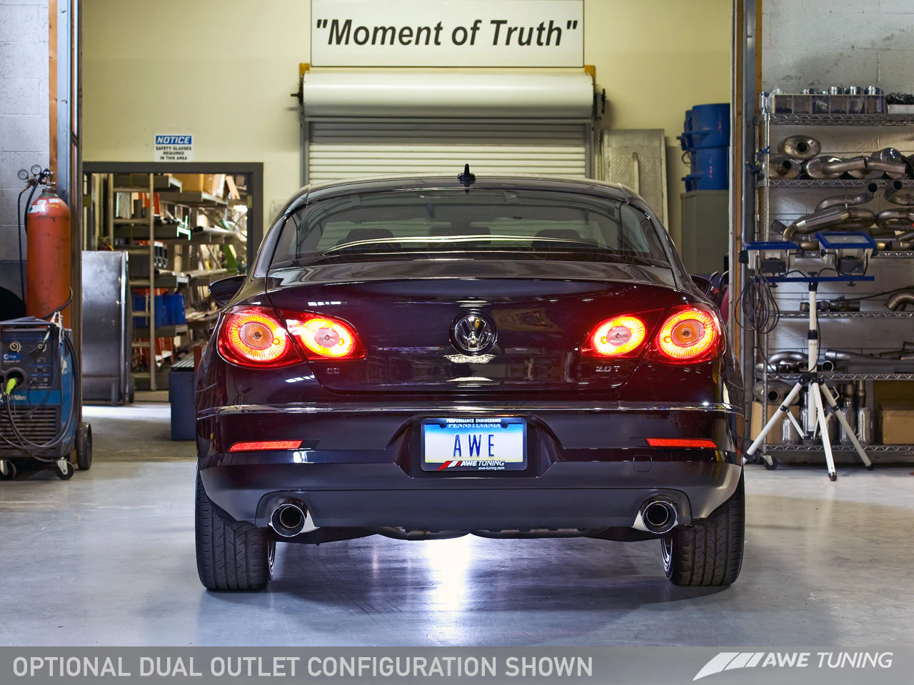AWE Touring Edition Exhaust for VW CC 2.0T - Dual Outlet - Chrome Silver Tips - Image 7