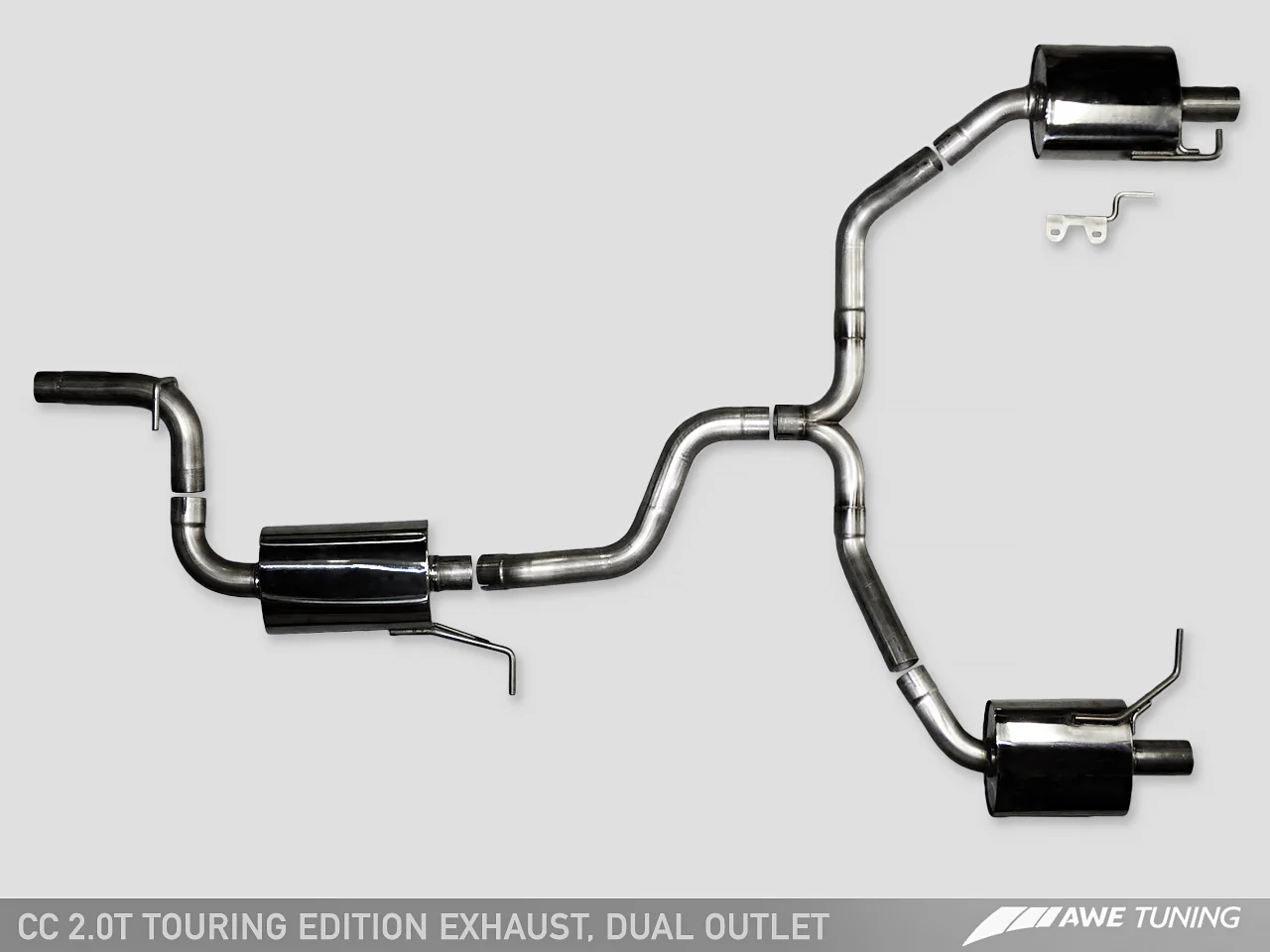 AWE Touring Edition Exhaust for VW CC 2.0T - Dual Outlet - Diamond Black Tips