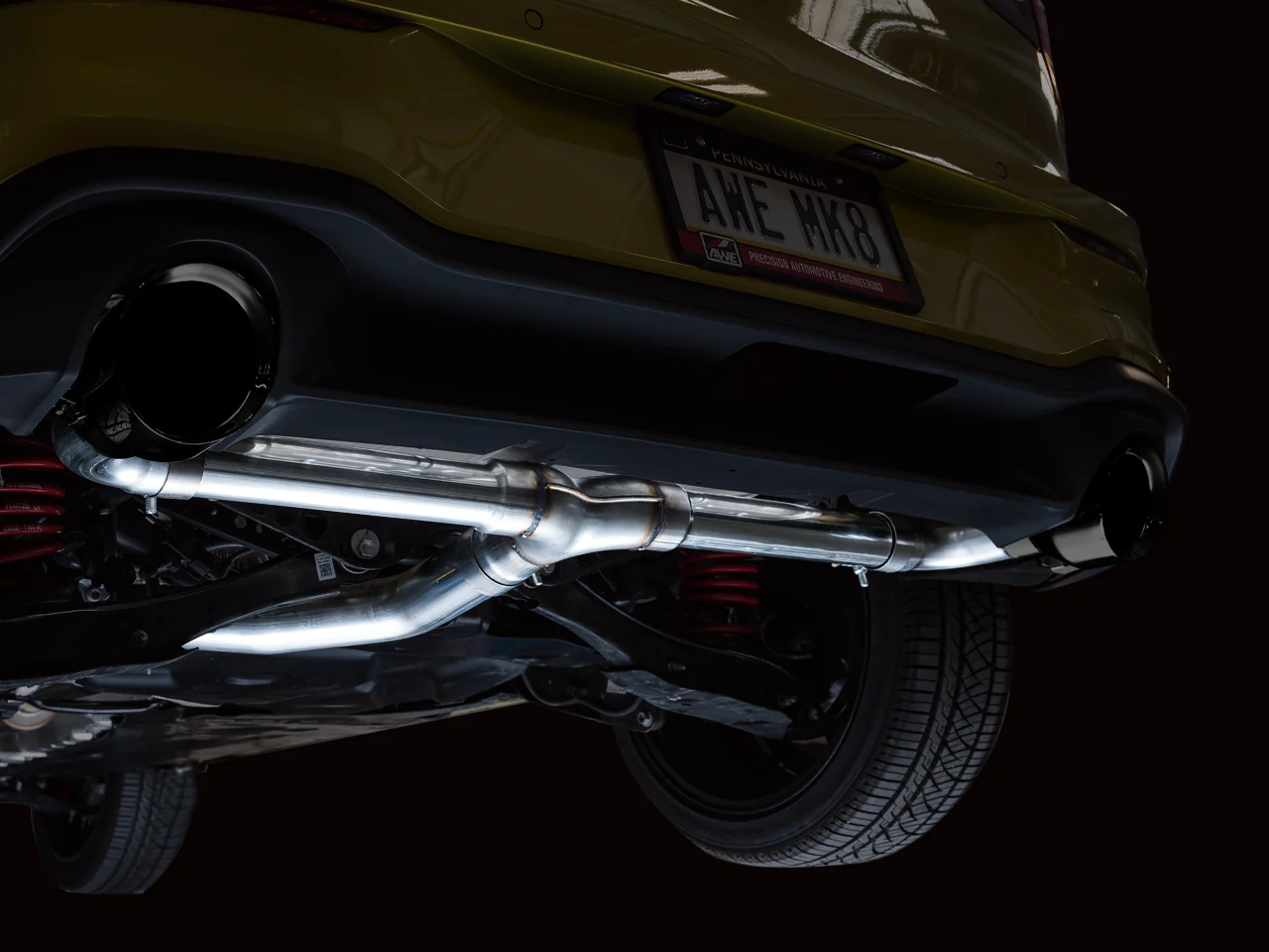 AWE Touring Edition Exhaust for VW MK8 GTI - Diamond Black Tips - Image 12