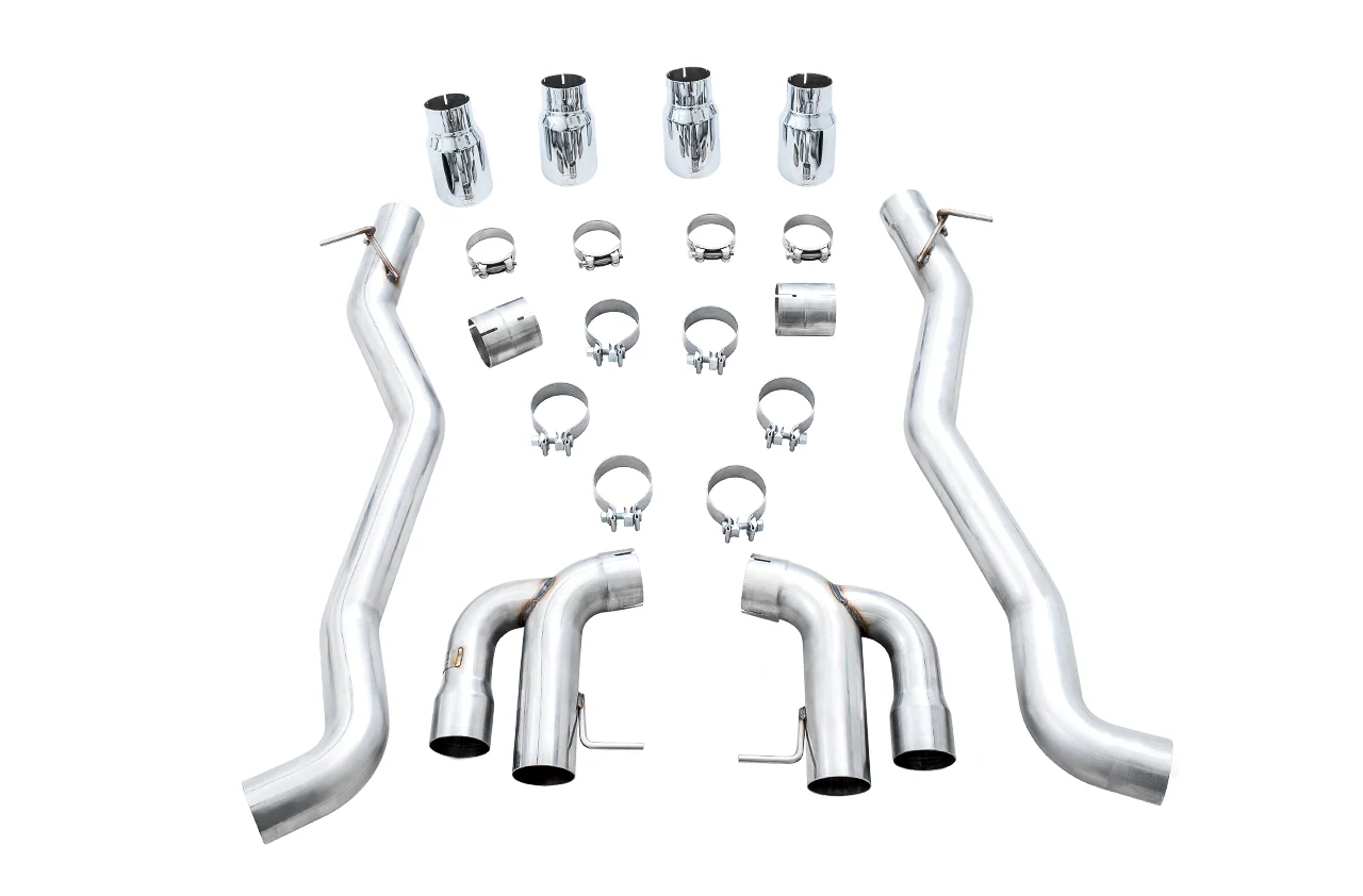 AWE Track Edition Axleback Exhaust for BMW F90 M5 - Chrome Silver Tips - Image 3