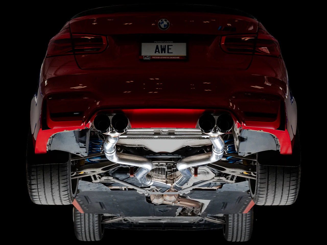 AWE Track Edition Catback Exhaust for BMW F8X M3/M4 - Diamond Black - Image 9