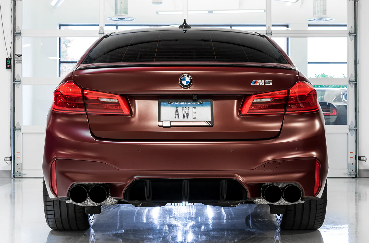 AWE Track Edition Catback Exhaust for BMW F90 M5 - Diamond Black Tips - Image 2