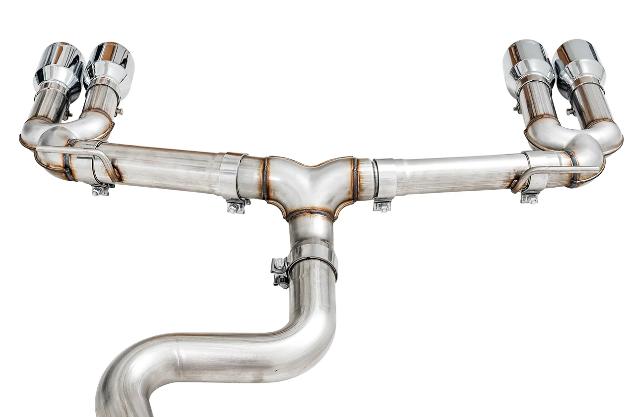 AWE Track Edition Exhaust for Audi 8V S3 - Chrome Silver Tips, 102mm - Image 2