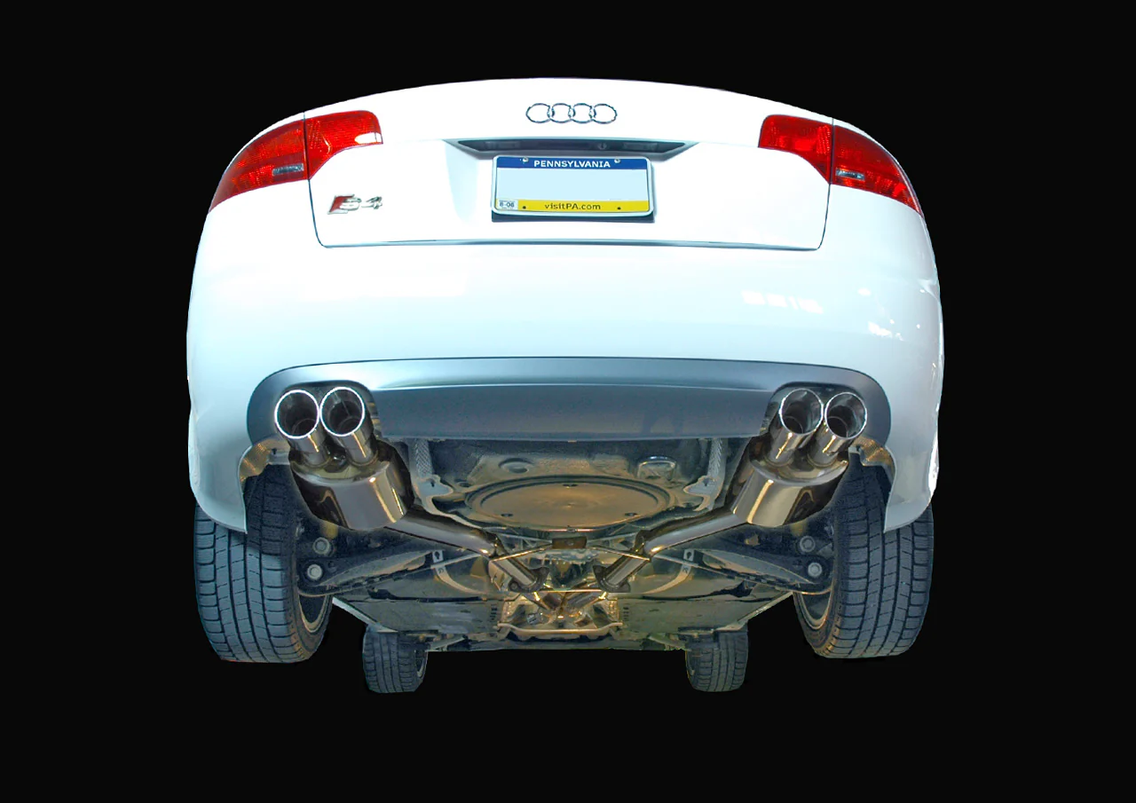 AWE Track Edition Exhaust for Audi B7 S4 - Chrome Silver  Tips