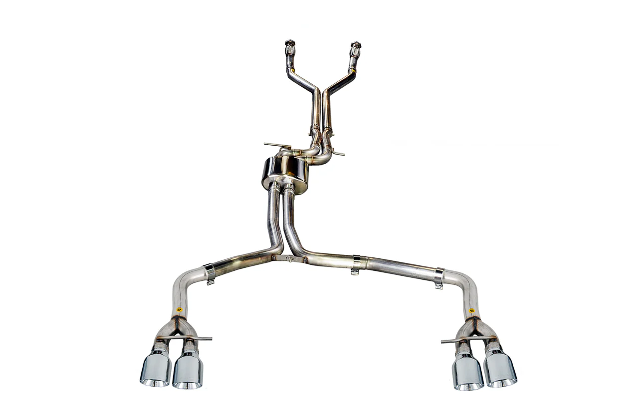 AWE Track Edition Exhaust for Audi C7 S6 4.0T - Chrome Silver Tips
