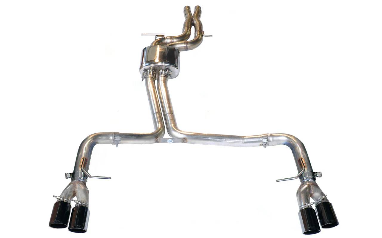 AWE Track Edition Exhaust for Audi B8.5 S5 3.0T - Diamond Black Tips (102mm)