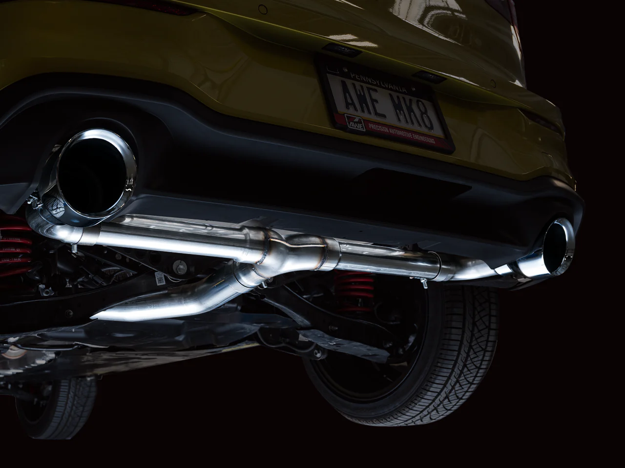 AWE Track Edition Exhaust for VW MK8 GTI - Chrome Silver Tips - Image 10