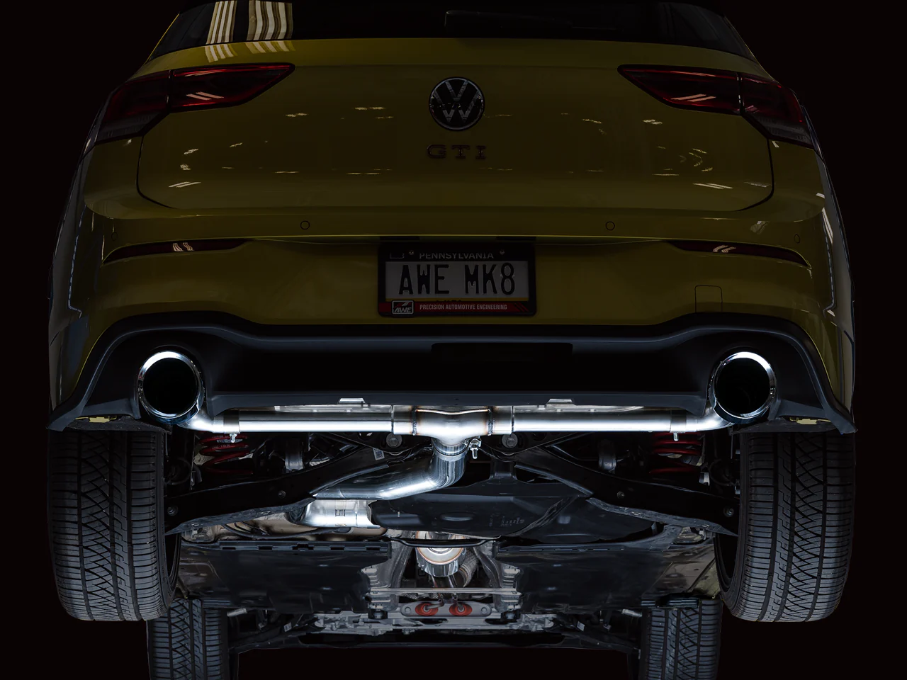 AWE Track Edition Exhaust for VW MK8 GTI - Chrome Silver Tips - Image 6