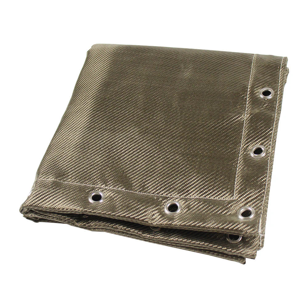 SPA TURBO Basalt Fiber Heat Protection Shield - Titanium Color - With eyelets for fixing - 23.85" x 23.85" - Image 3