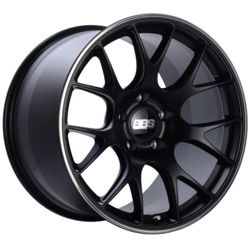 BBS CH-R 19x9.5 5x112 ET35 Satin Black Polished Rim Protector Wheel -82mm PFS/Clip Required