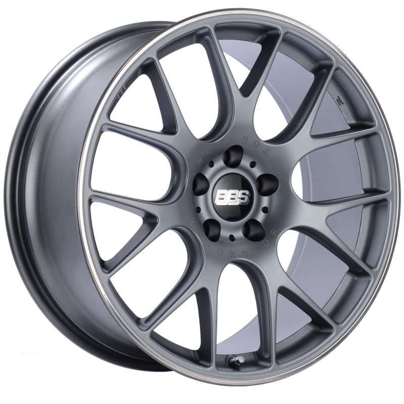 BBS CH-R 20x9.5 5x114.3 ET40 CB66 Satin Titanium Polished Rim Protector Wheel