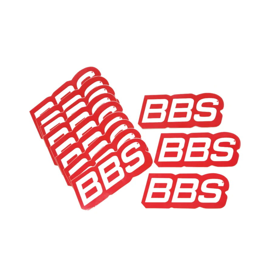 BBS Lip Decals - Red/White - Set of 12