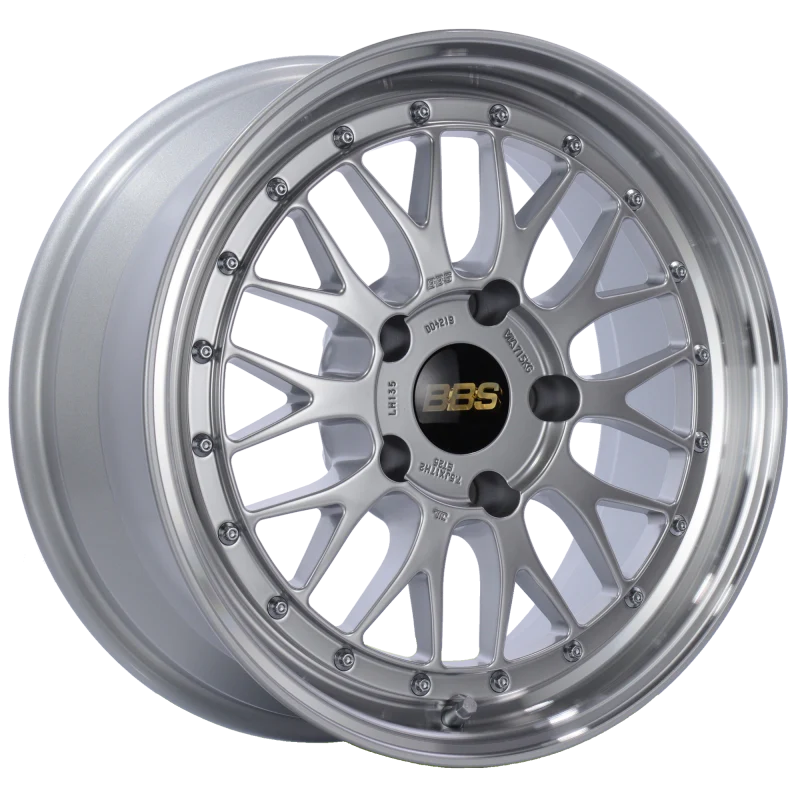 BBS LM 17x7.5 5x130 ET28 CB71.6 Diamond Silver Center Diamond Cut Lip Wheel