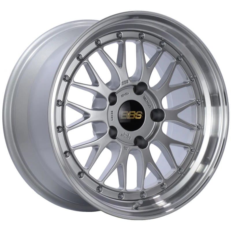BBS LM 17x9 5x130 ET17 CB71.6 Diamond Silver Center Diamond Cut Lip Wheel