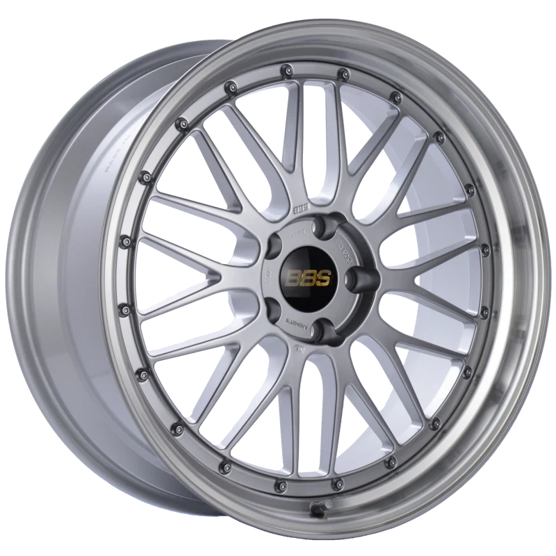 BBS LM 19x8.5 5x120 ET32 Diamond Silver Center Diamond Cut Lip Wheel -82mm PFS/Clip Required