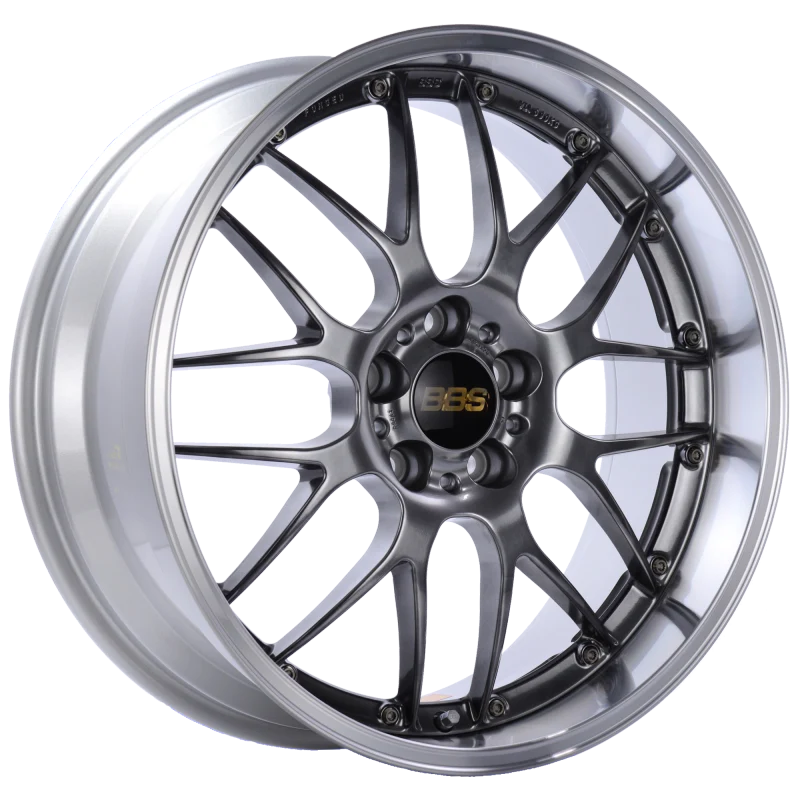 BBS RS-GT 19x10 5x120 ET25 Diamond Black Center Diamond Cut Lip Wheel -82mm PFS/Clip Required