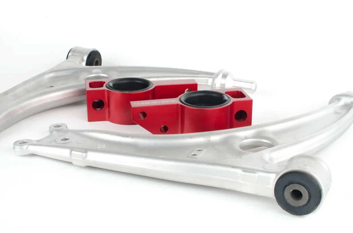 BFI MK5 / MK6 Caster+ Rear Control Arm Brackets, TTRS Bushings and Aluminum Lower Control Arms - Image 4