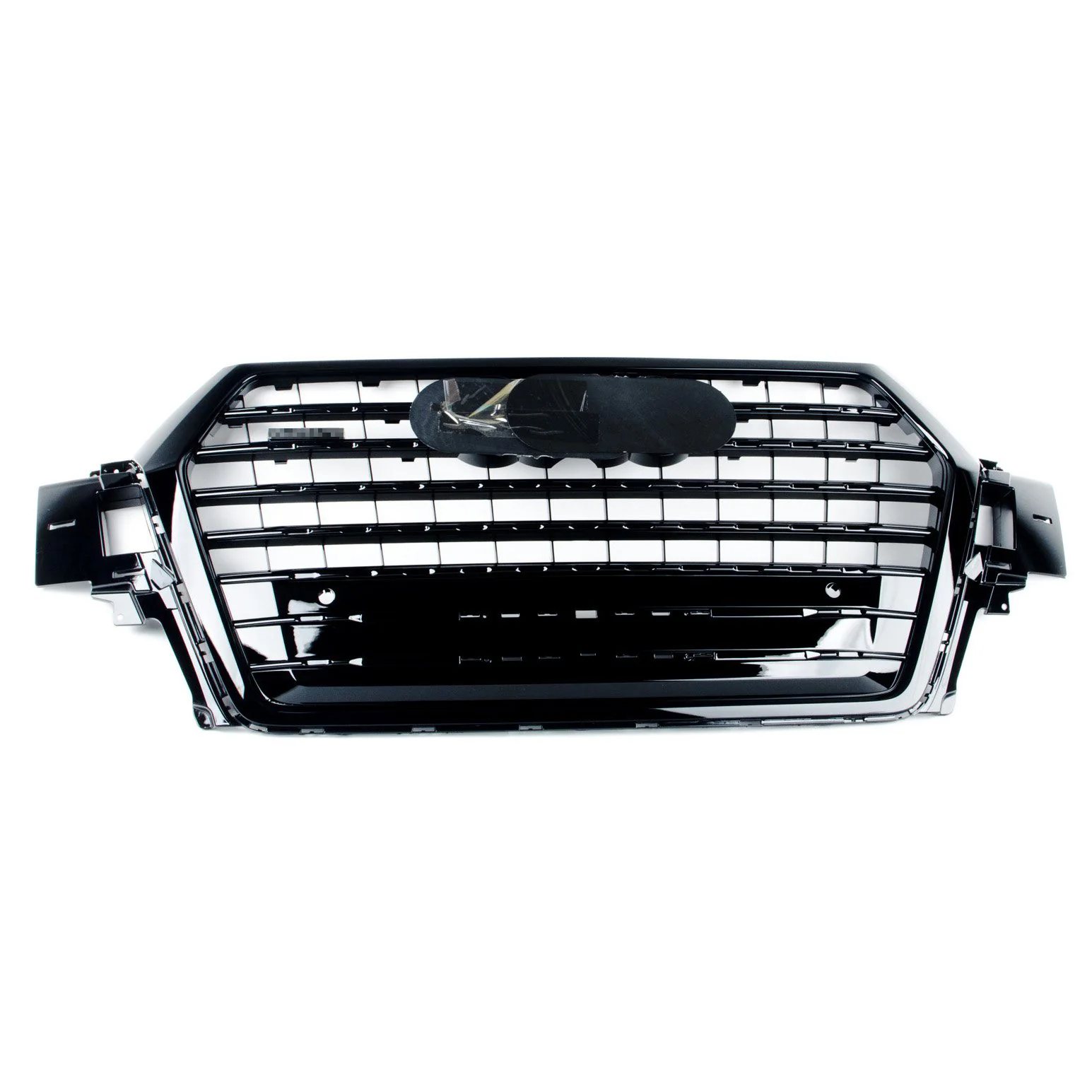 Black Optic S-Line Grille for 4M Audi Q7 - Black w/ Black Surround
