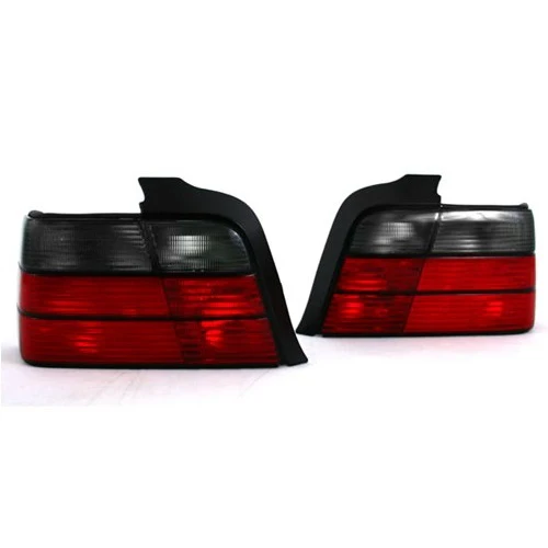 BMW E36 4-Door Taillights (Red/Smoke Faceted)