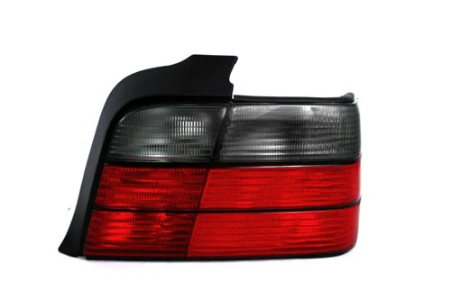 BMW E36 4-Door Taillights (Red/Smoke Faceted) - Image 2