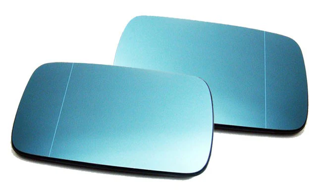 BMW E46 4-Door / E39  Mirror Split Glass Blue - Set